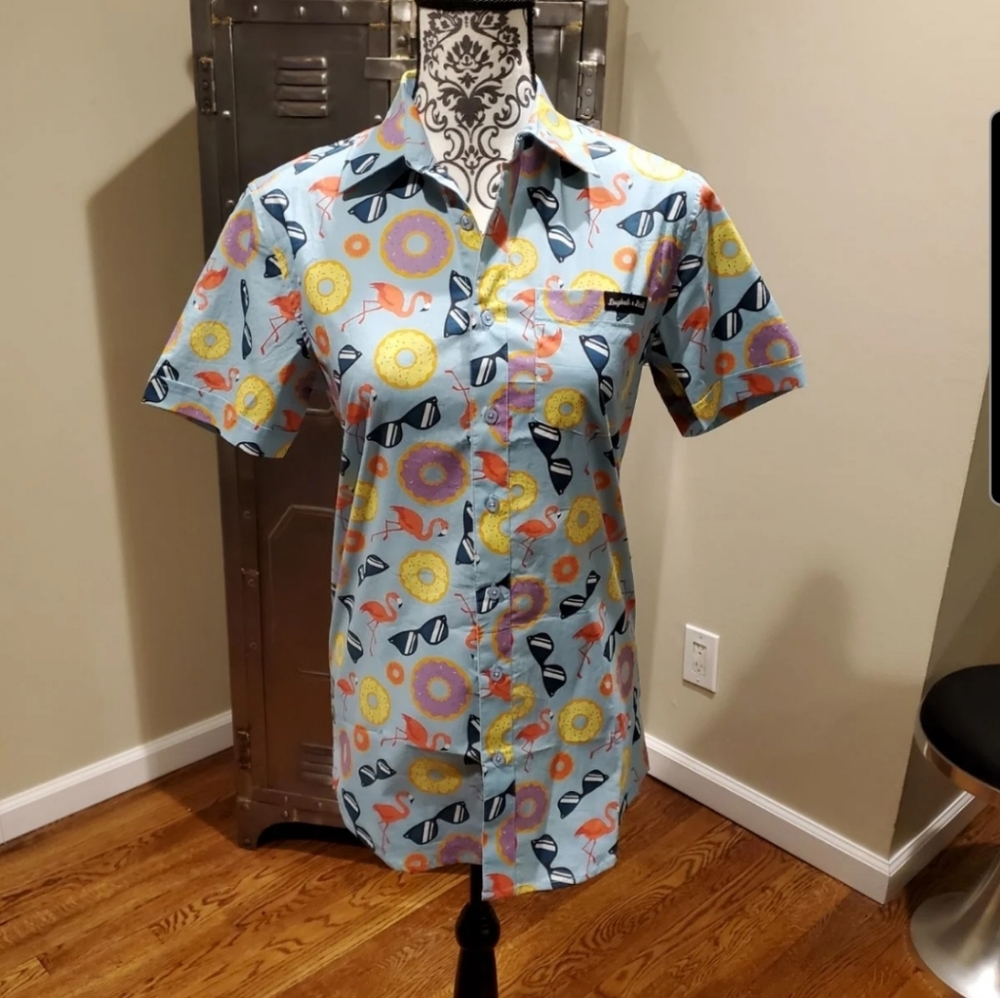 Doughnuts & Deadlifts Pool Party Button Down Shirt